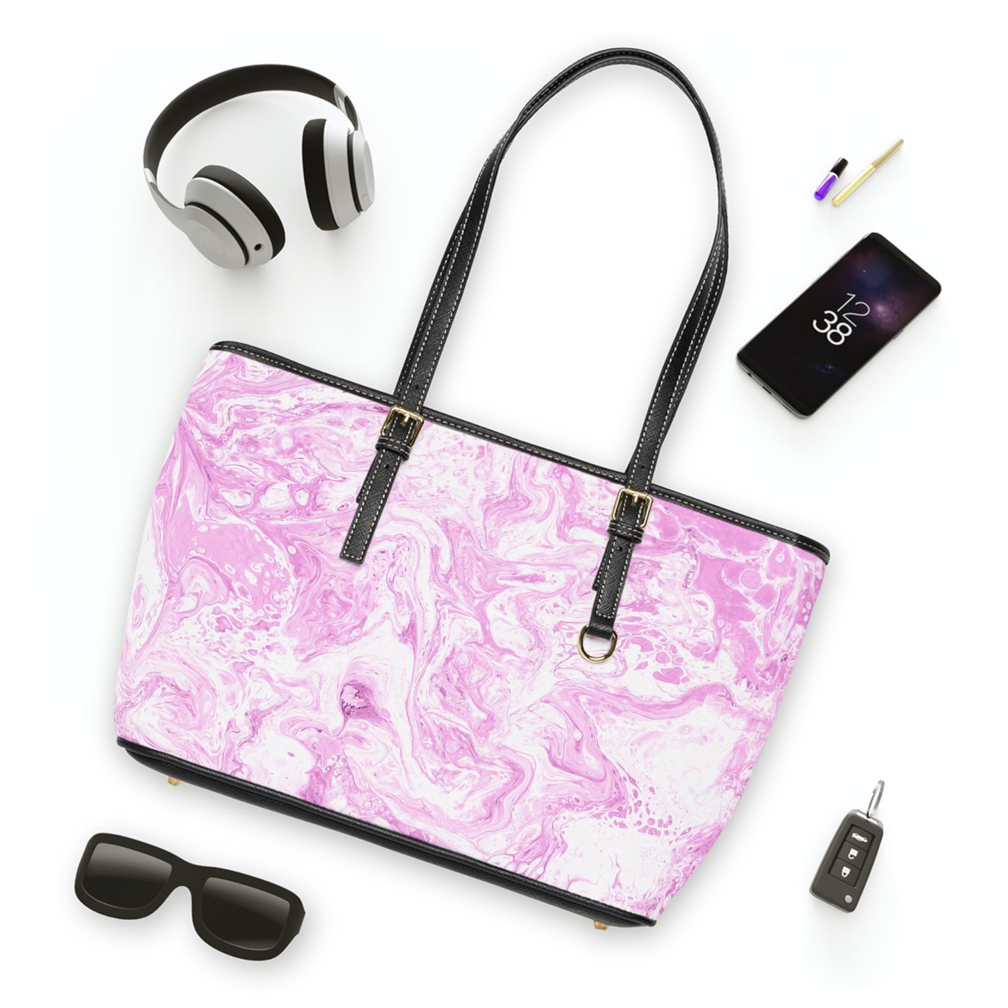 VEGAN Leather Shoulder Bag - Friendship - Pink