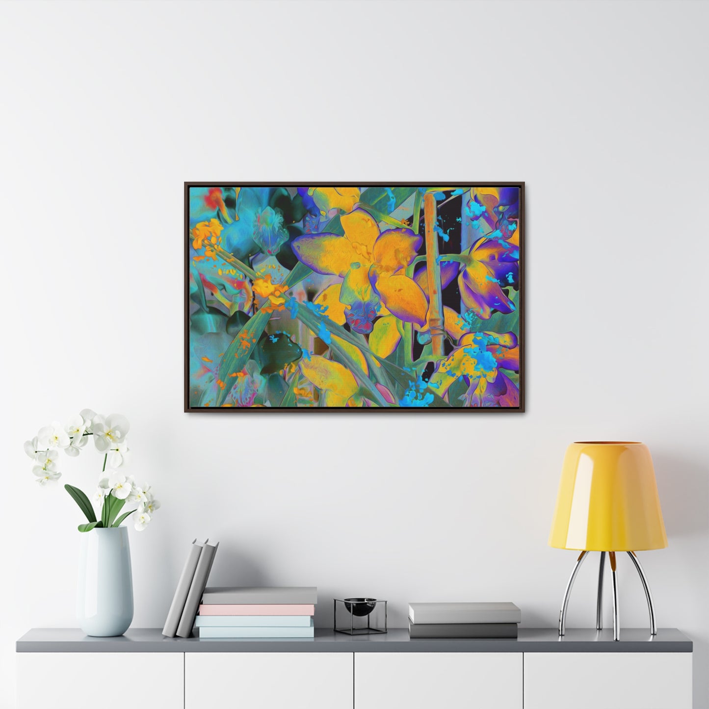 Midnight Orchid - Framed Gallery Canvas
