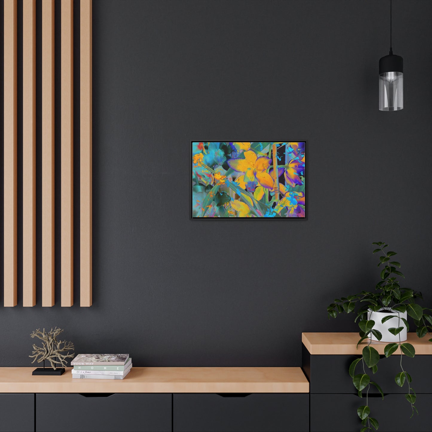 Midnight Orchid - Framed Gallery Canvas