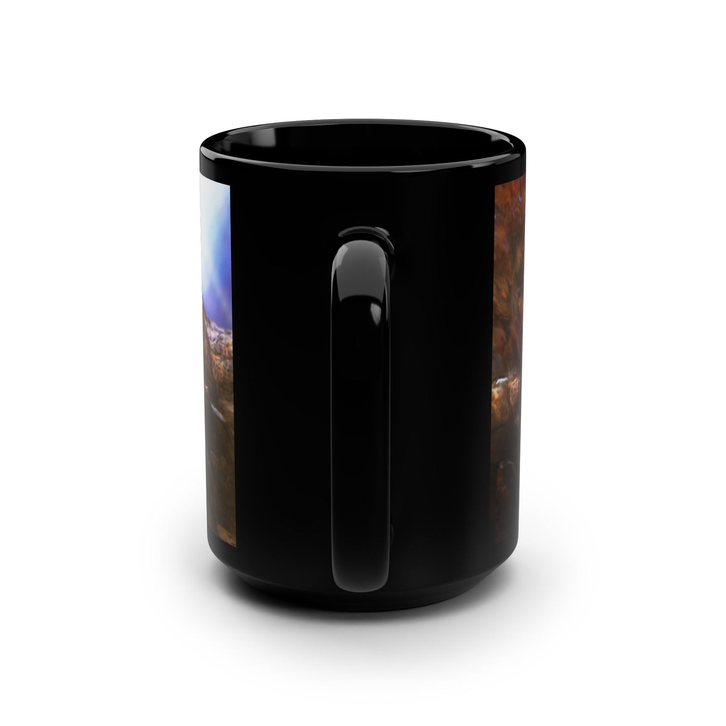 15oz Black Mug - Holy Night