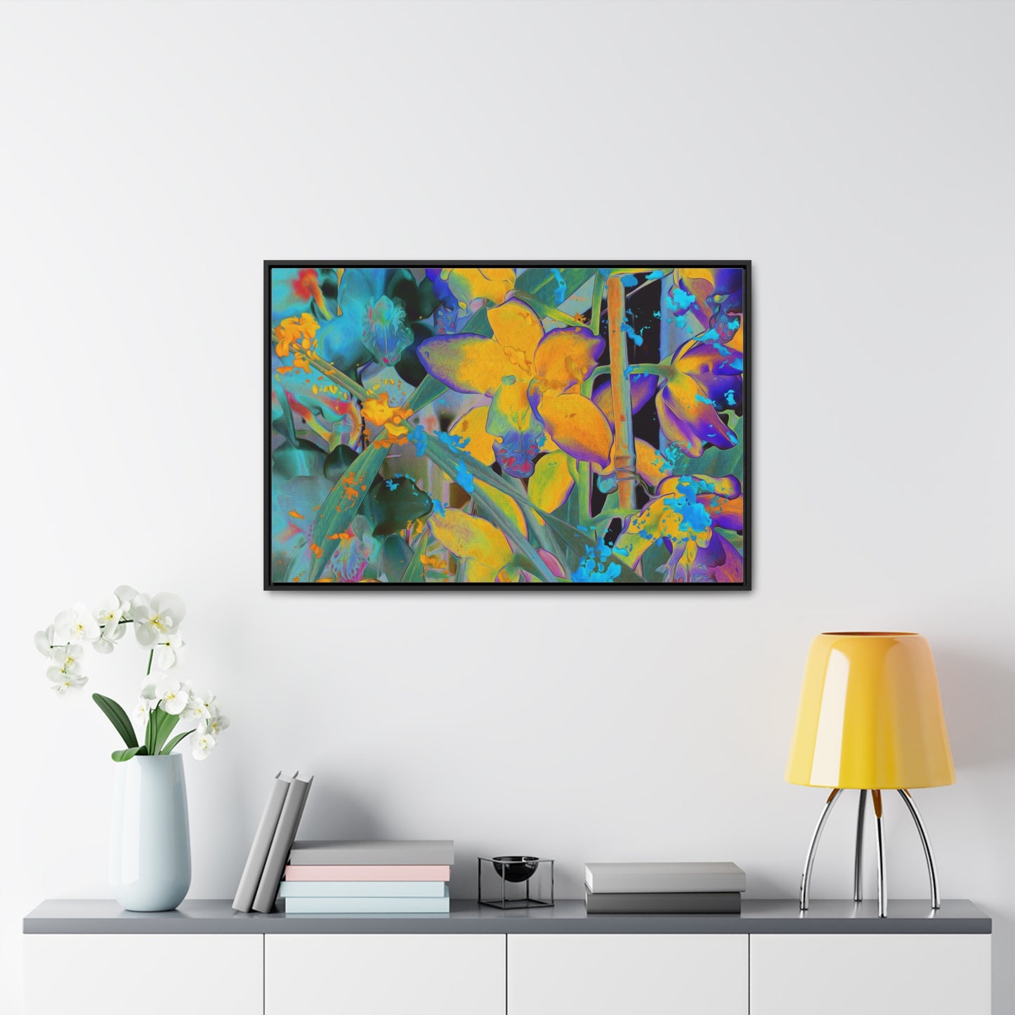 Midnight Orchid - Framed Gallery Canvas