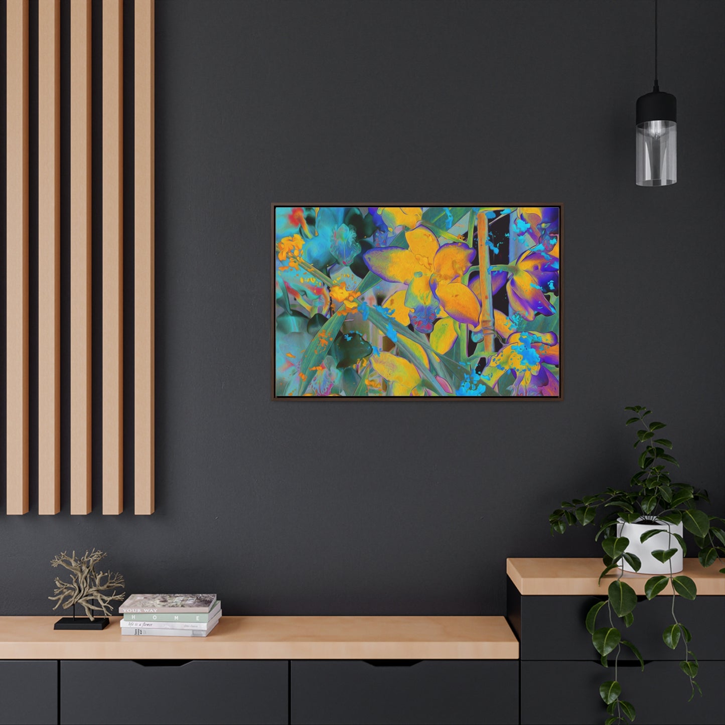 Midnight Orchid - Framed Gallery Canvas