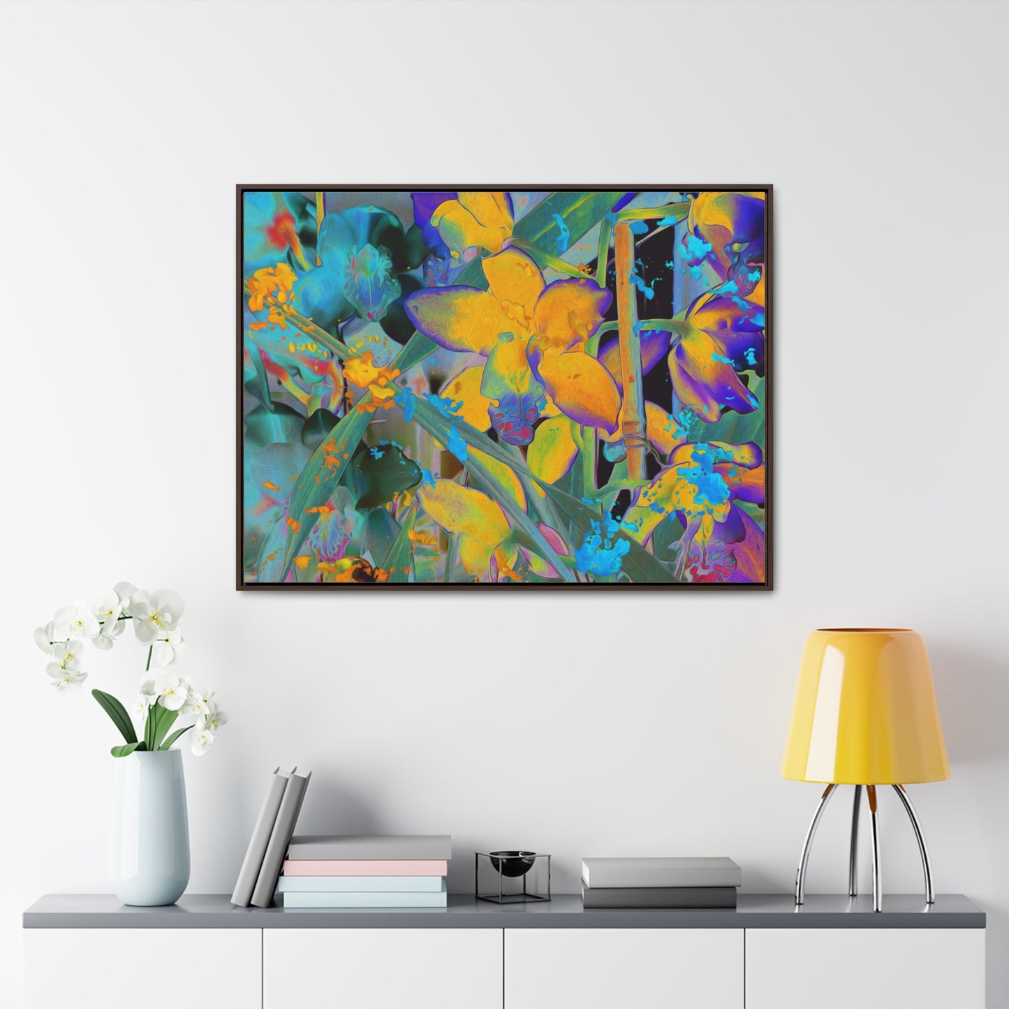Midnight Orchid - Framed Gallery Canvas