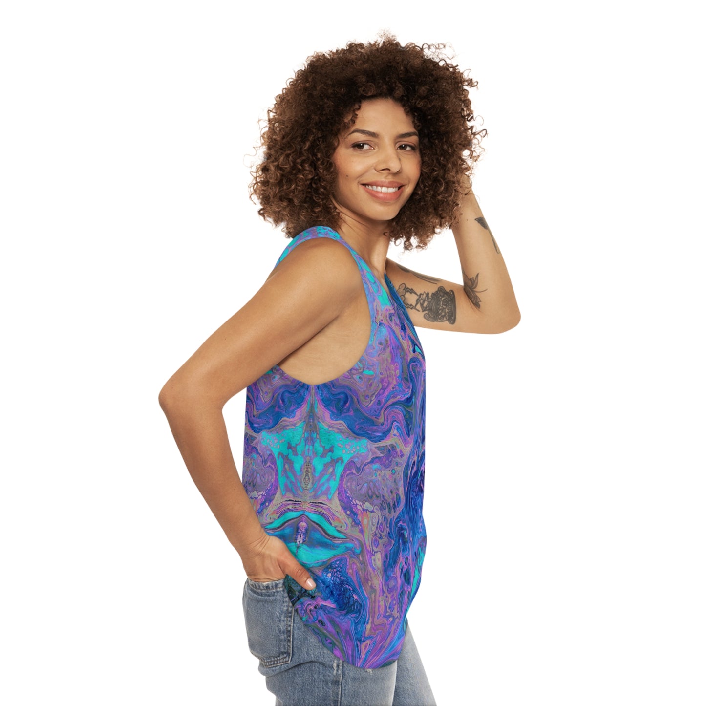 Unisex Tank Top - Friendship - Turquoise/blue