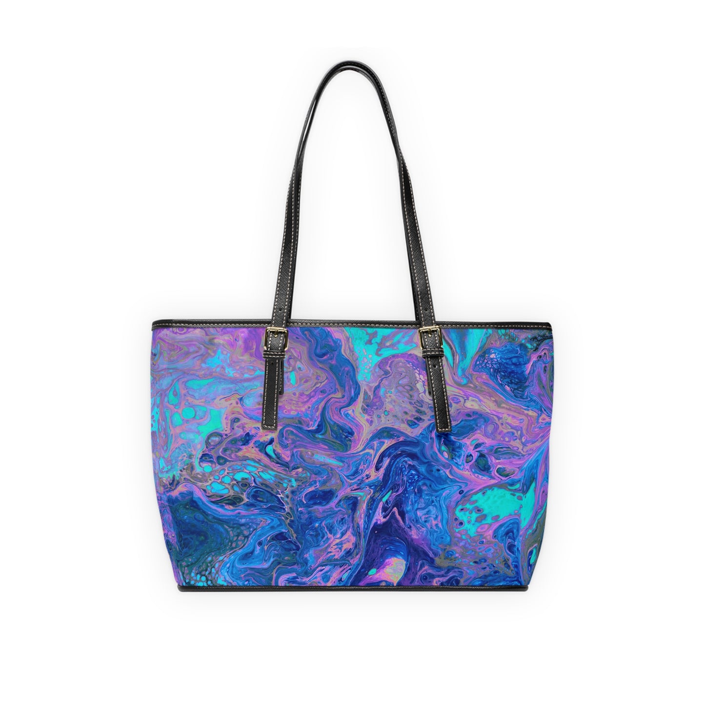 VEGAN Leather Shoulder Bag - Friendship - Turquoise/Blue