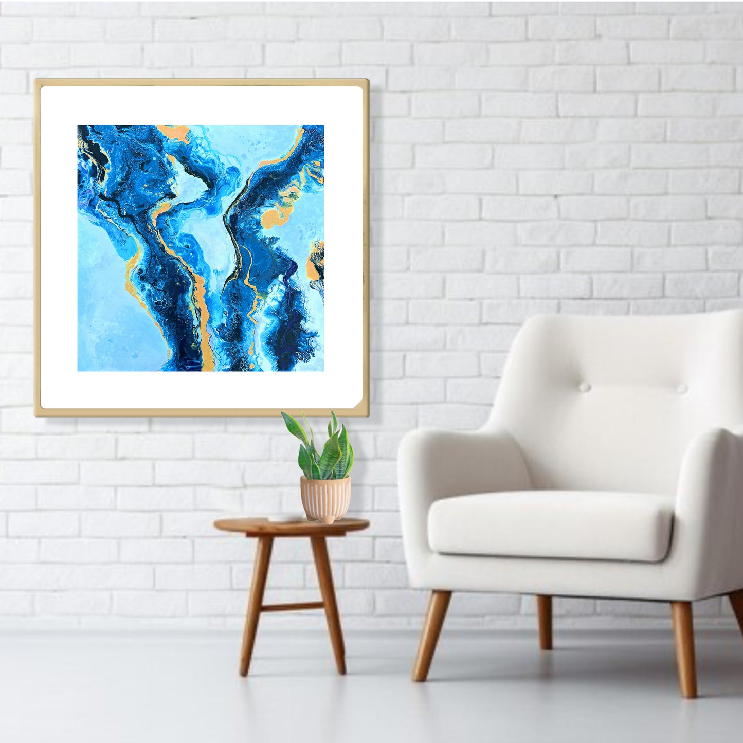 "Blue Rapsody" - 24"x 24" Fluid Acrylic Series