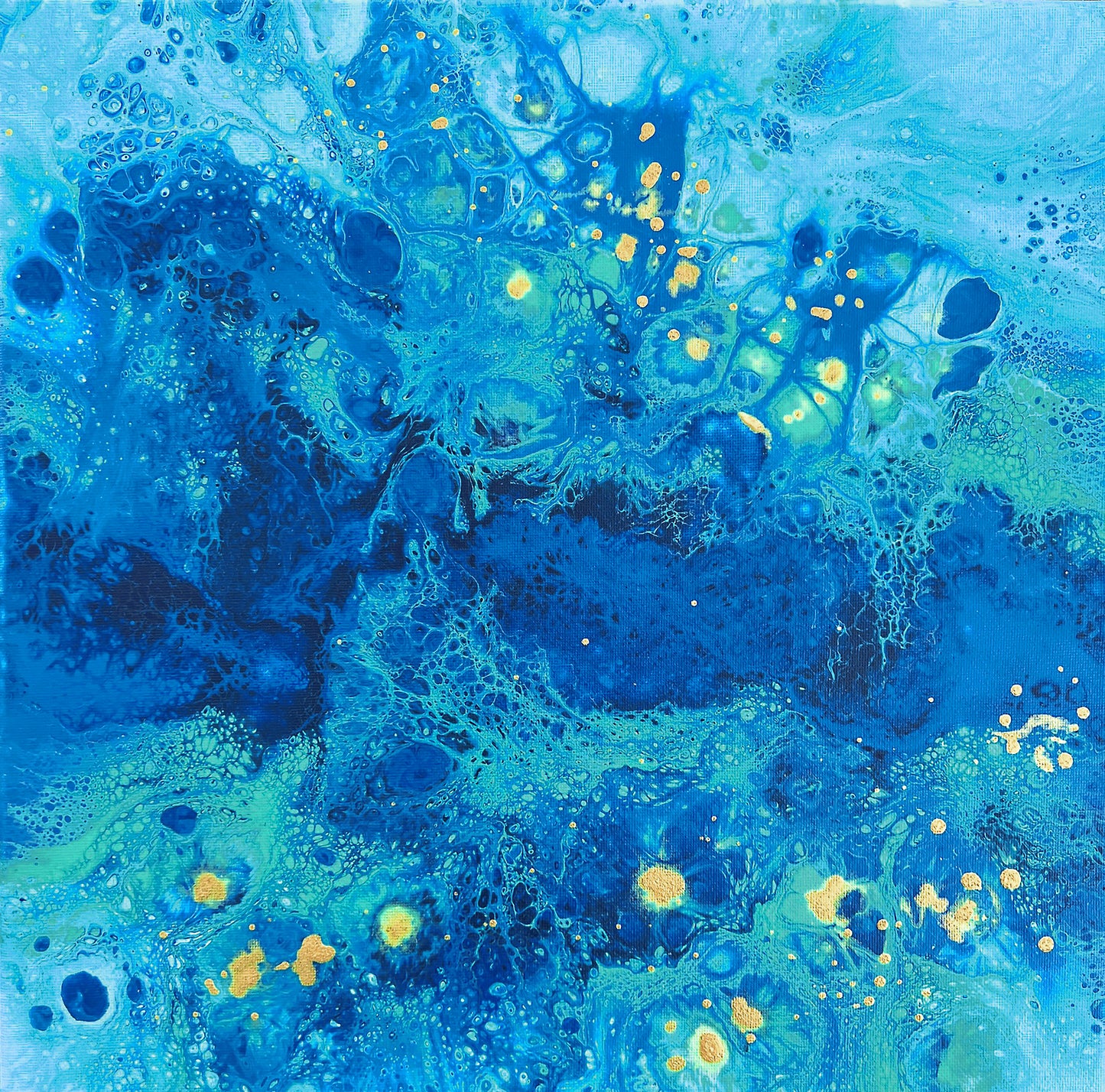"Glimmer of Hope" - 14"x 14" Fluid Acrylic Series
