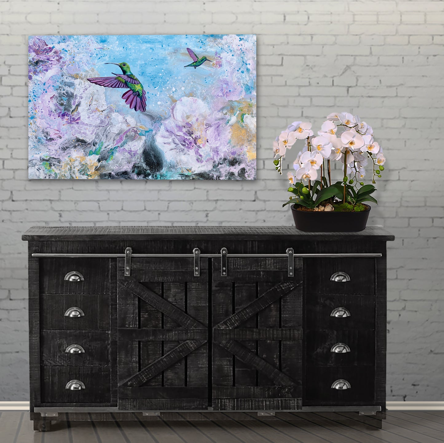 Hummingbird Visitors - Premium Gallery Wraps