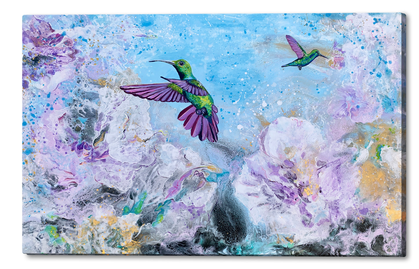 Hummingbird Visitors - Premium Gallery Wraps