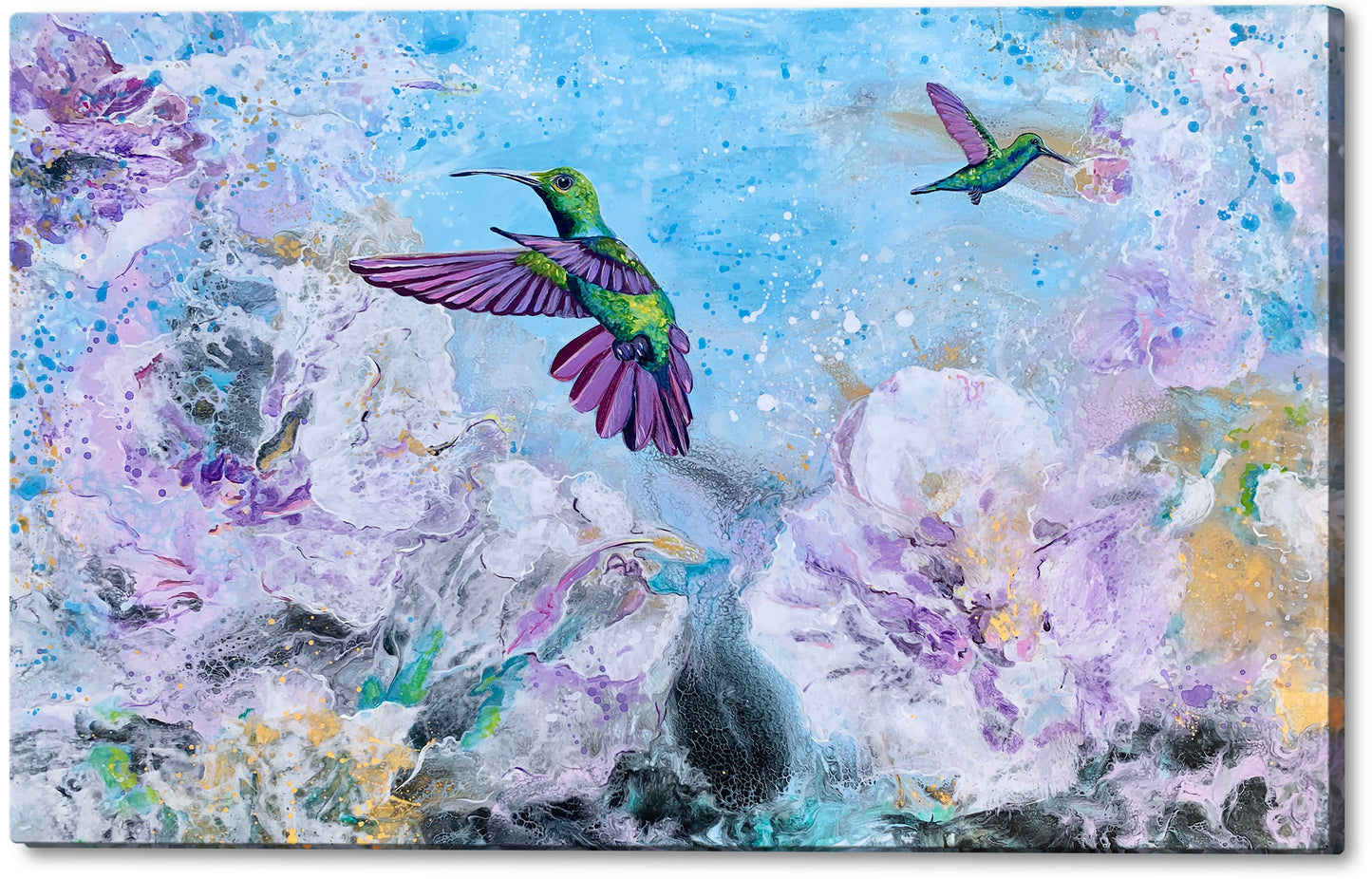 Hummingbird Visitors - Premium Gallery Wraps