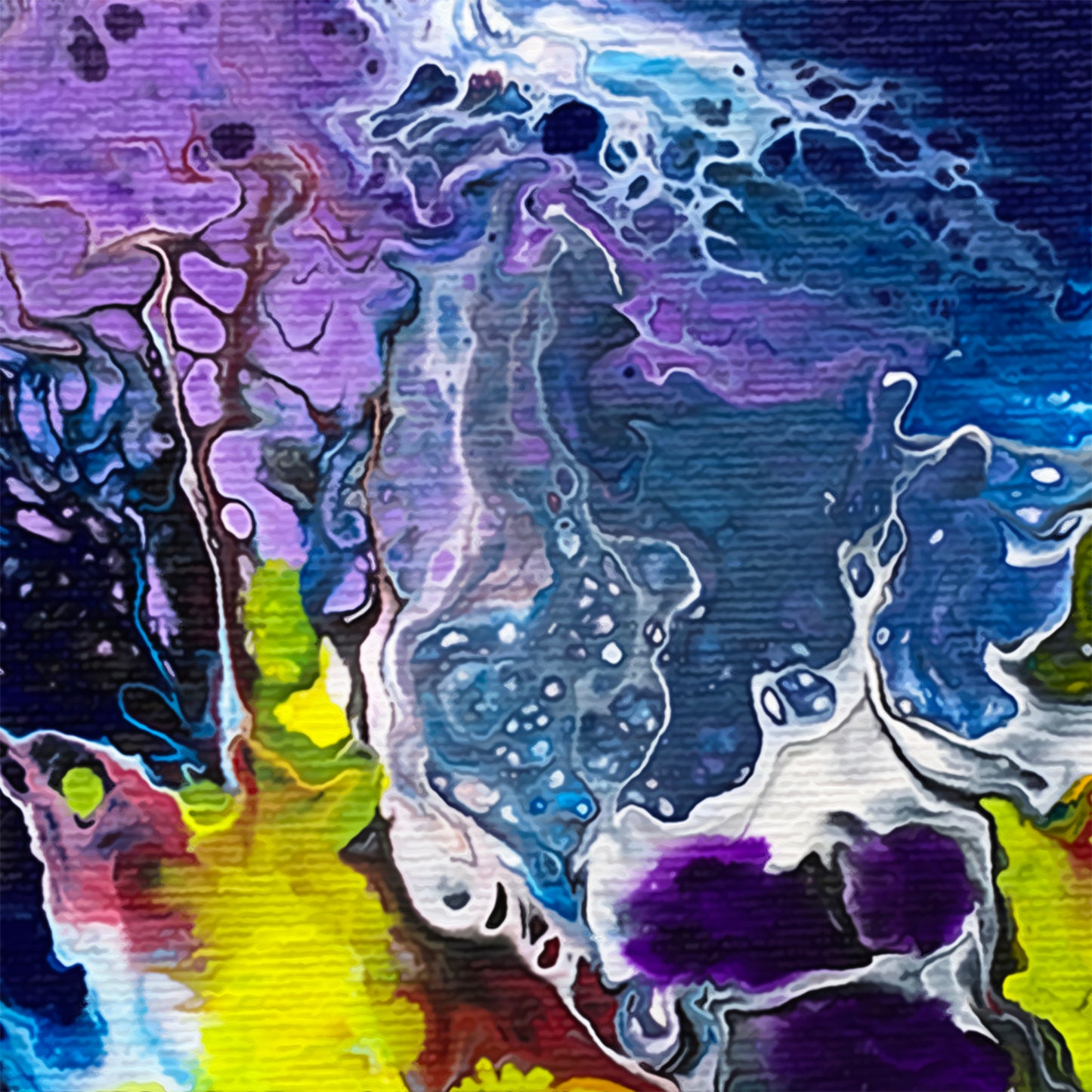 "Passions Rising " - 12"x 12" Fluid Acrylic Series