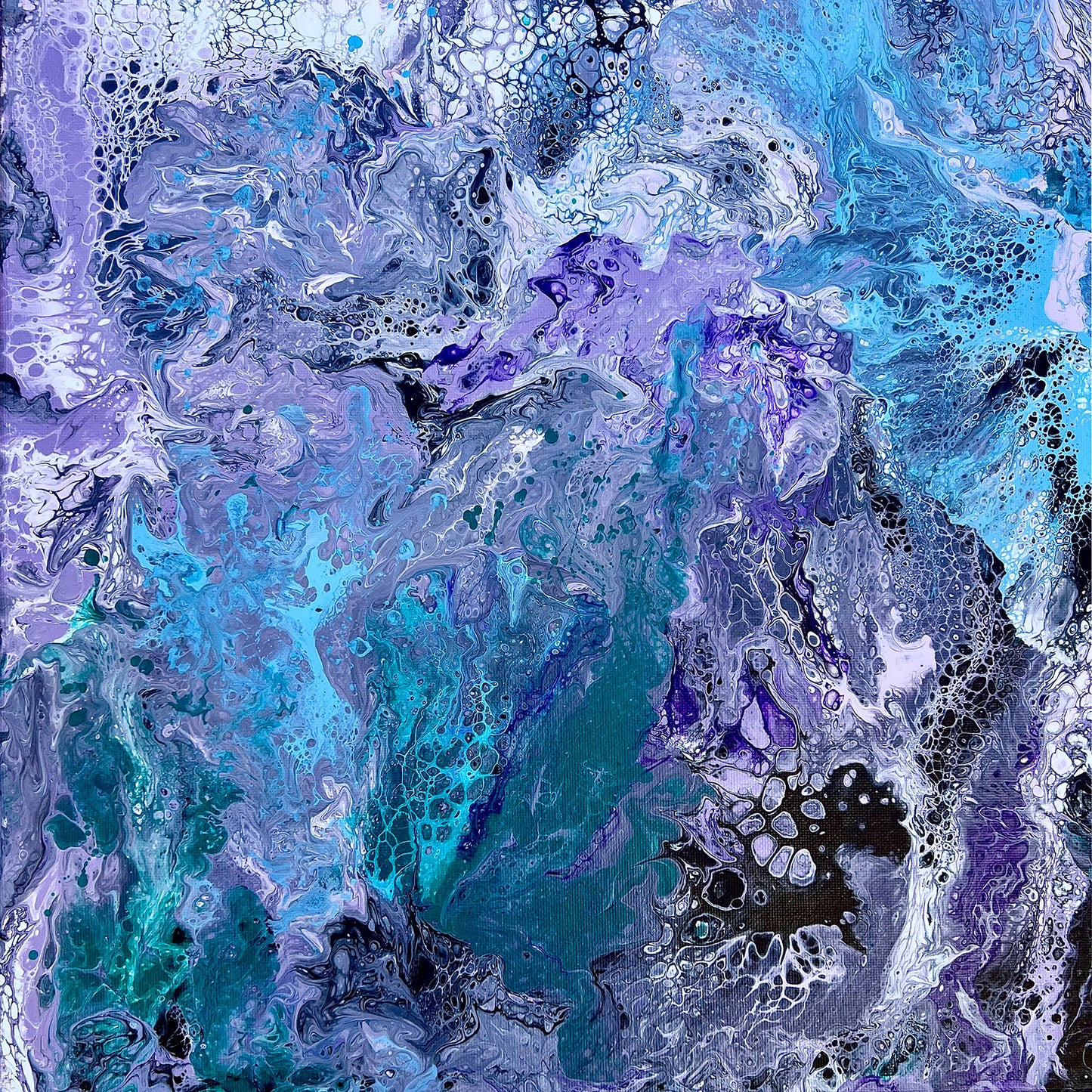"Serenity " - 14"x 14" Fluid Acrylic Series