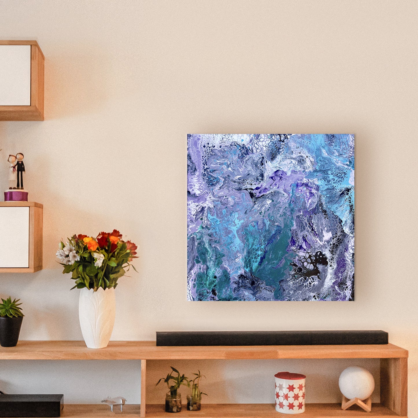 "Serenity " - 14"x 14" Fluid Acrylic Series