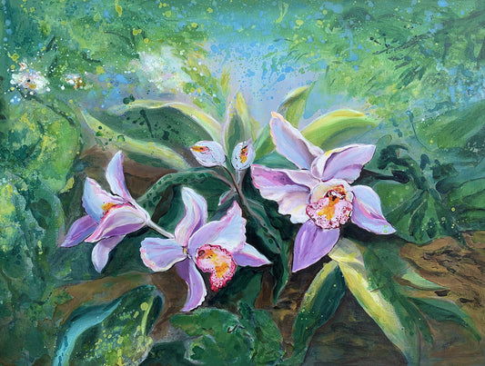 "White Orchid 1" - 24"x 18"