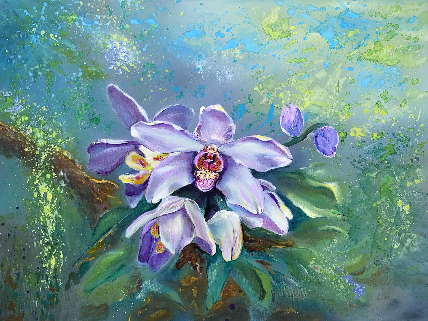 "White Orchid 2" - 24"x 18"