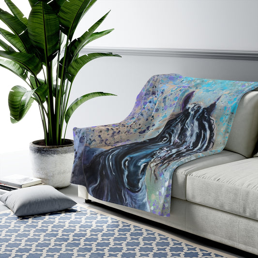 Velveteen Plush Blanket - Frisian Portrait