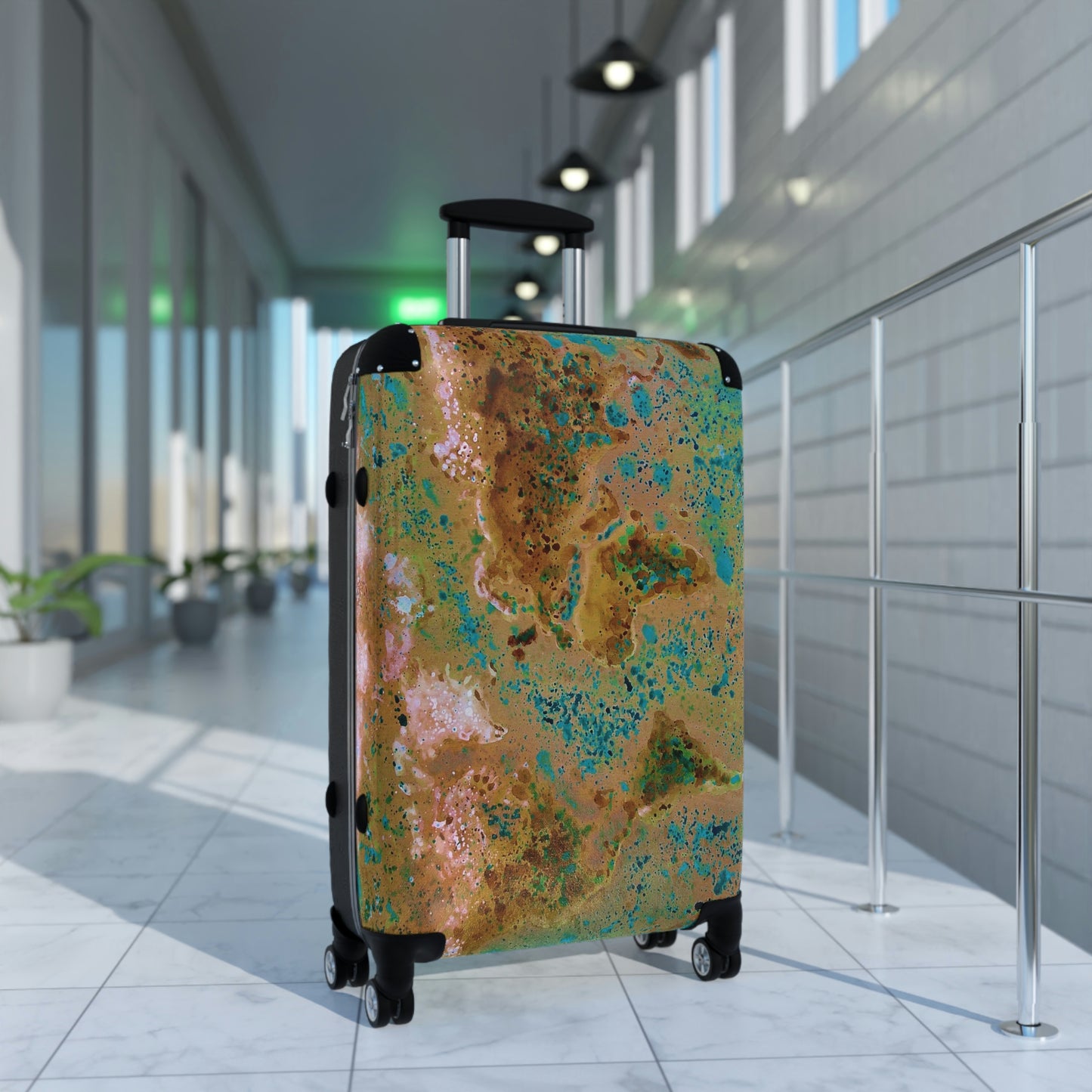 Hard Shell Suitcases - World Map