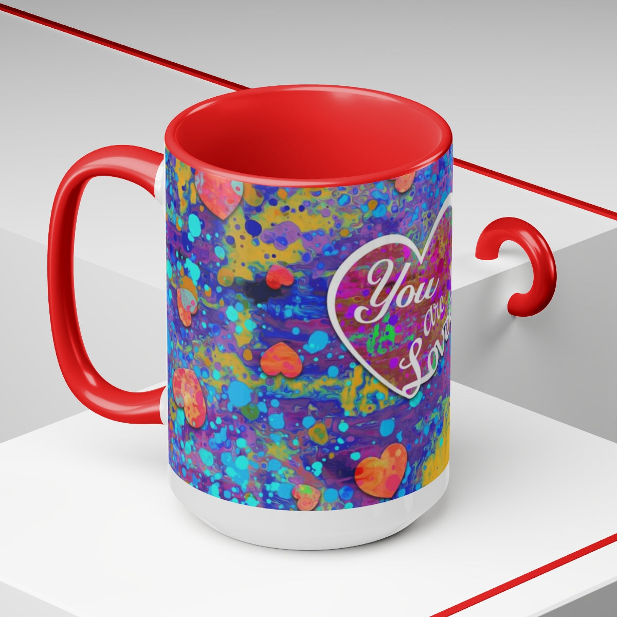 15oz Two-Tone Coffee Mugs - You are Loved