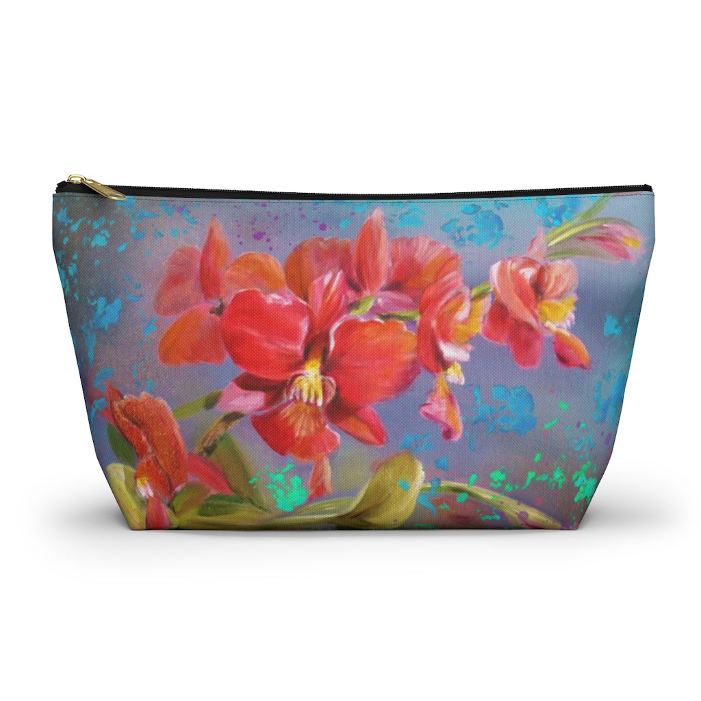 Accessory Pouch w T-bottom - Red Orchid