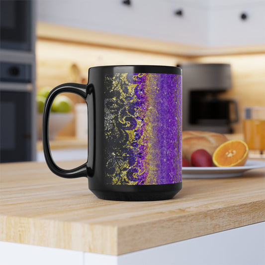 15oz Black Mug - Royal Purple