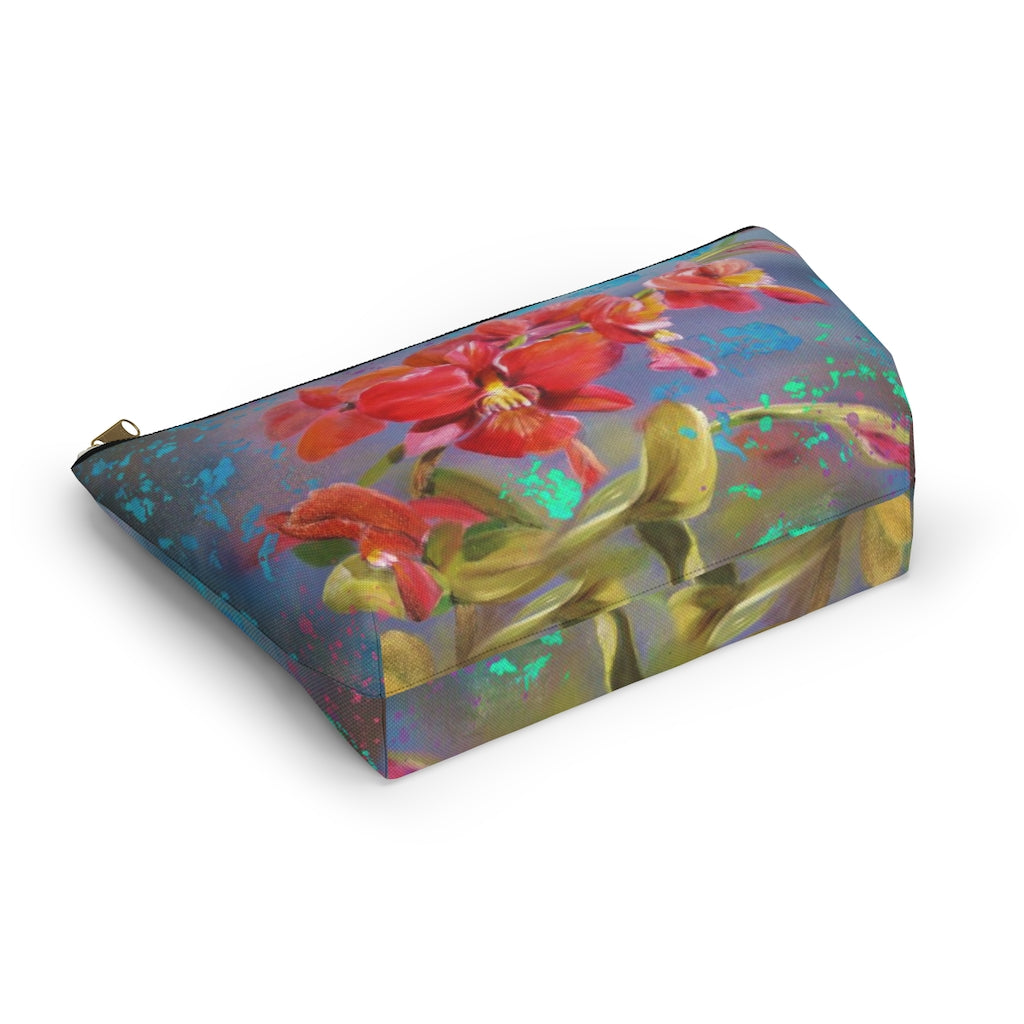 Accessory Pouch w T-bottom - Red Orchid