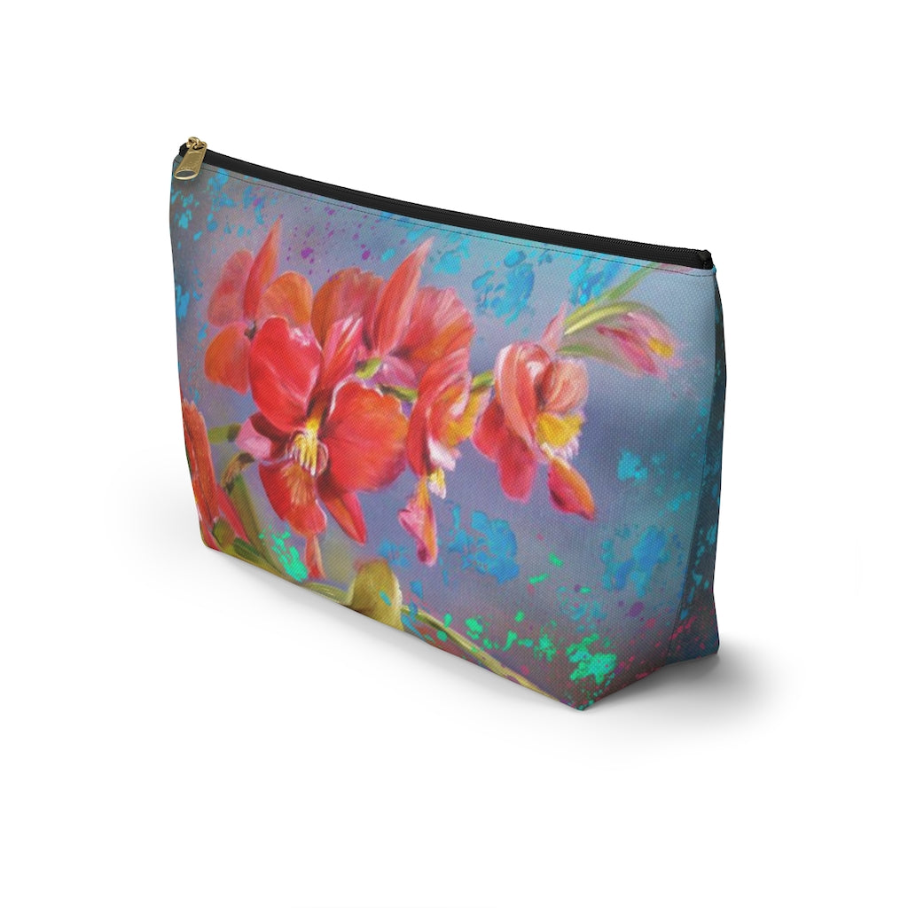 Accessory Pouch w T-bottom - Red Orchid