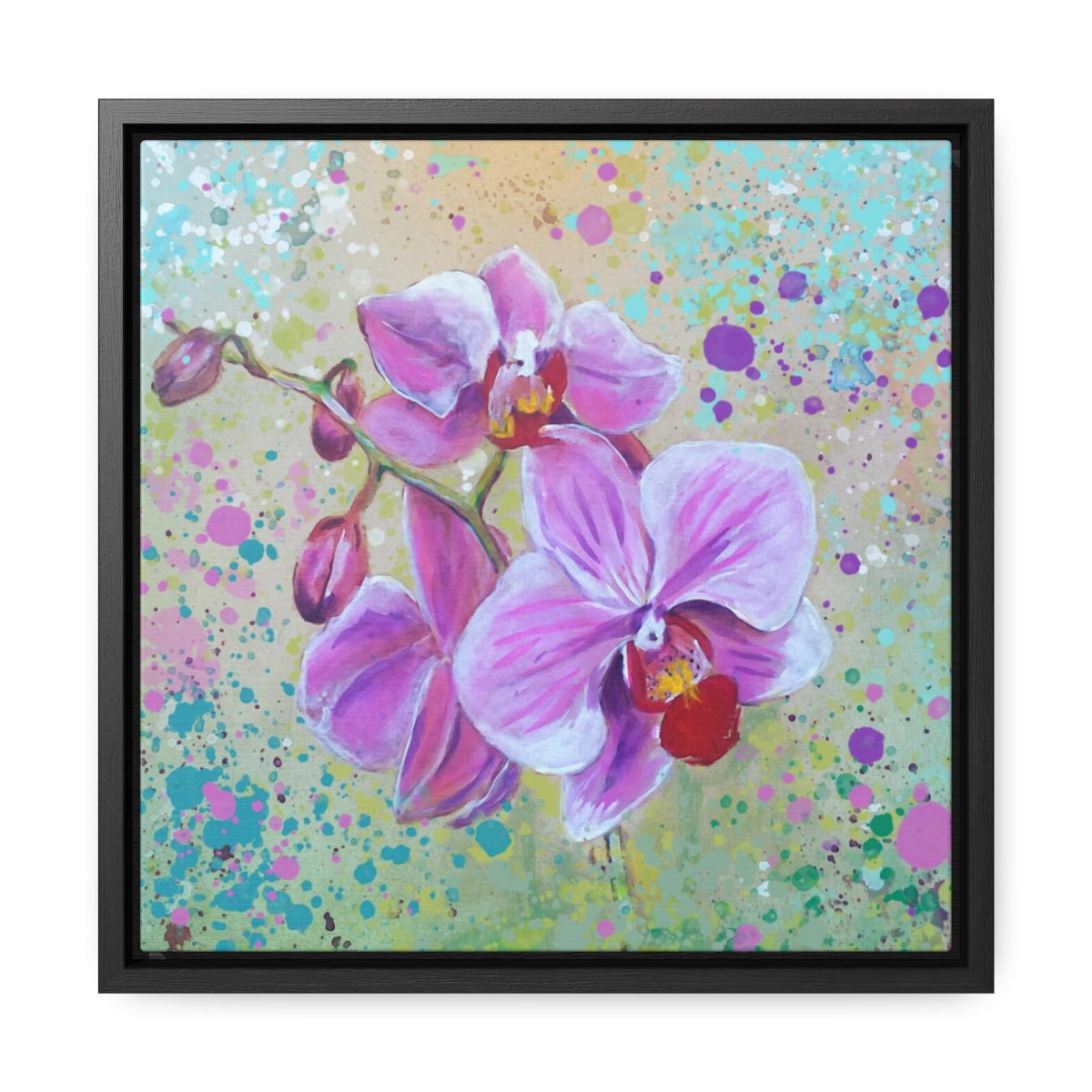 Square Frame Canvas - Pink Orchid