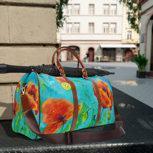 Waterproof Travel Bag - California Poppies