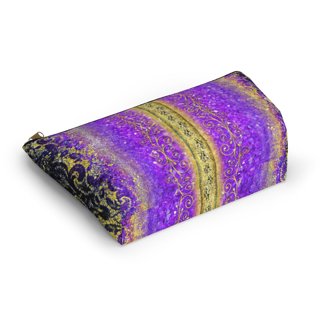 Accessory Pouch w T-bottom - Royal Purple/Gold