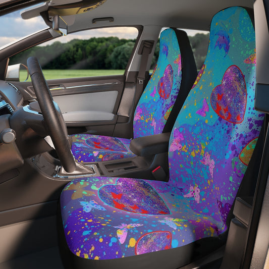 Car Seat Covers - Hearts and Butterflies