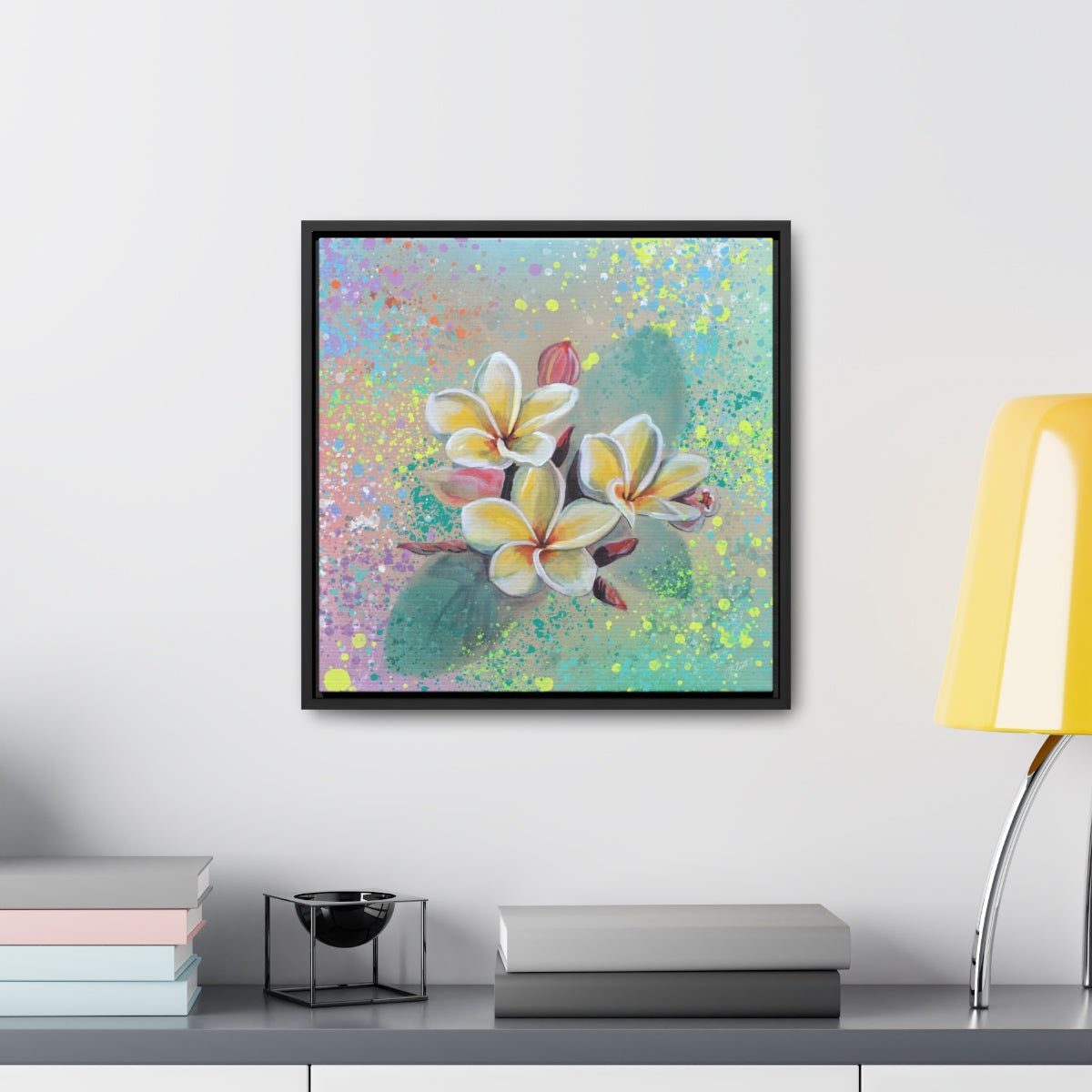 Square Frame Canvas - Plumeria