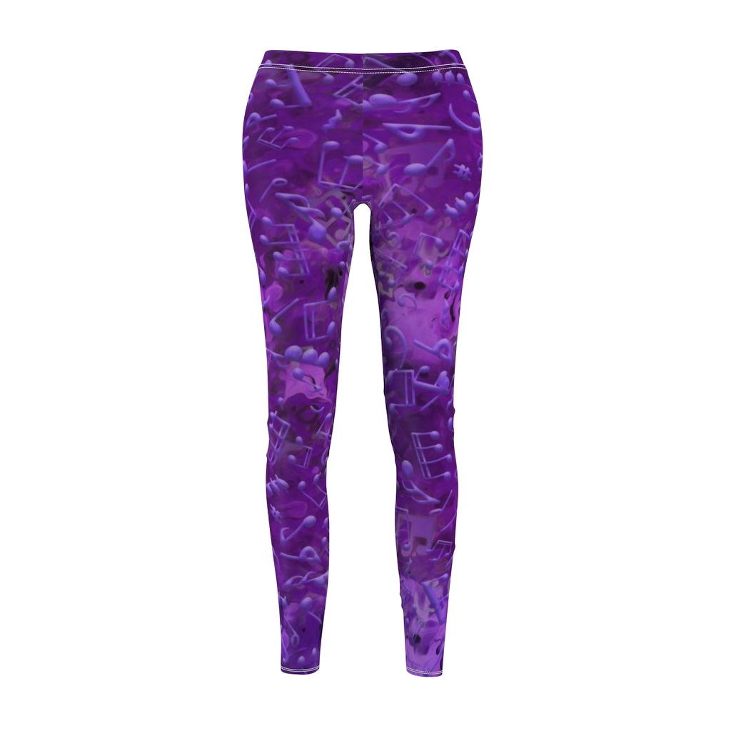 Sport & Casual Leggings - Love of Music/Purple
