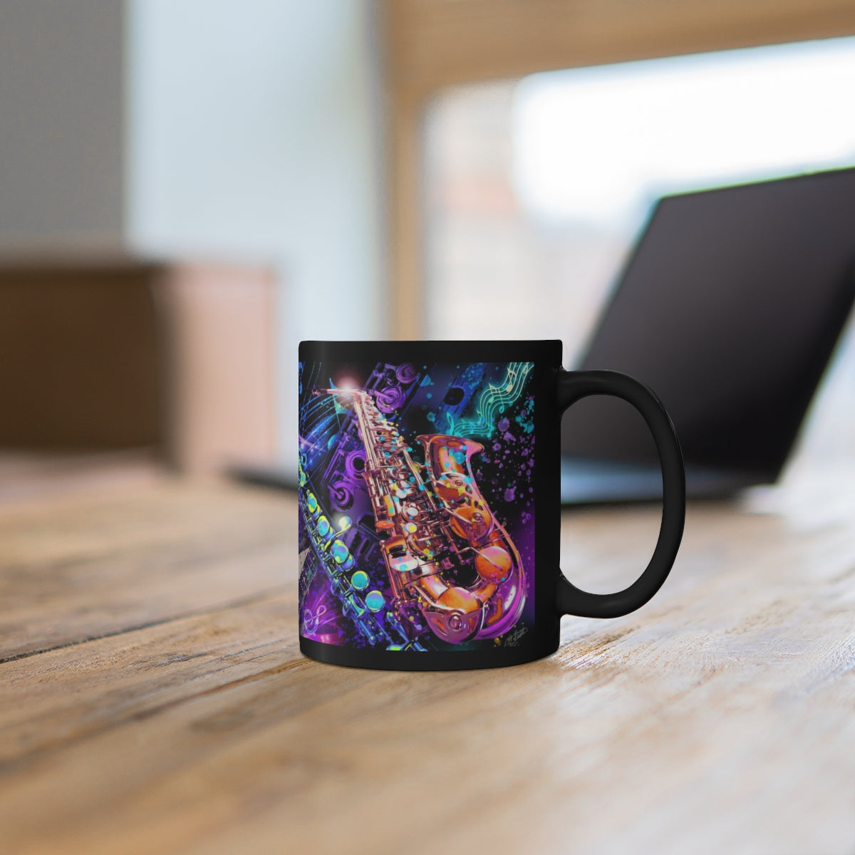 11oz Black Mug - Music