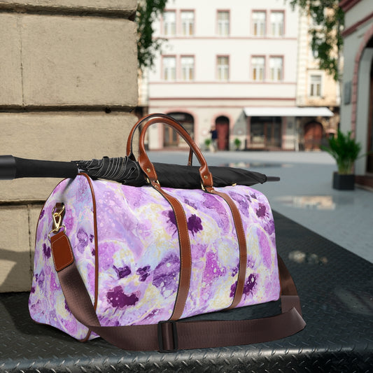 Waterproof Travel Bag - Pink Pansies Edition