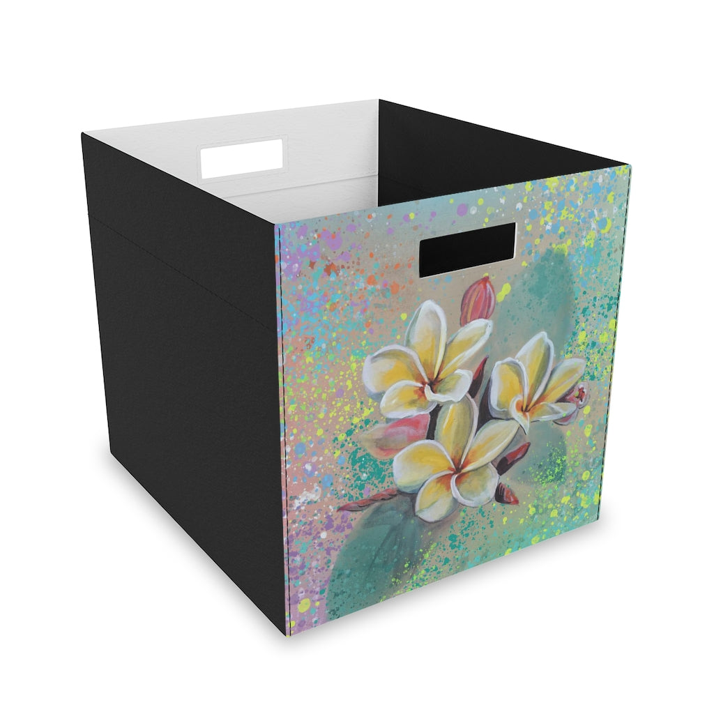 Felt Storage Box - Plumeria