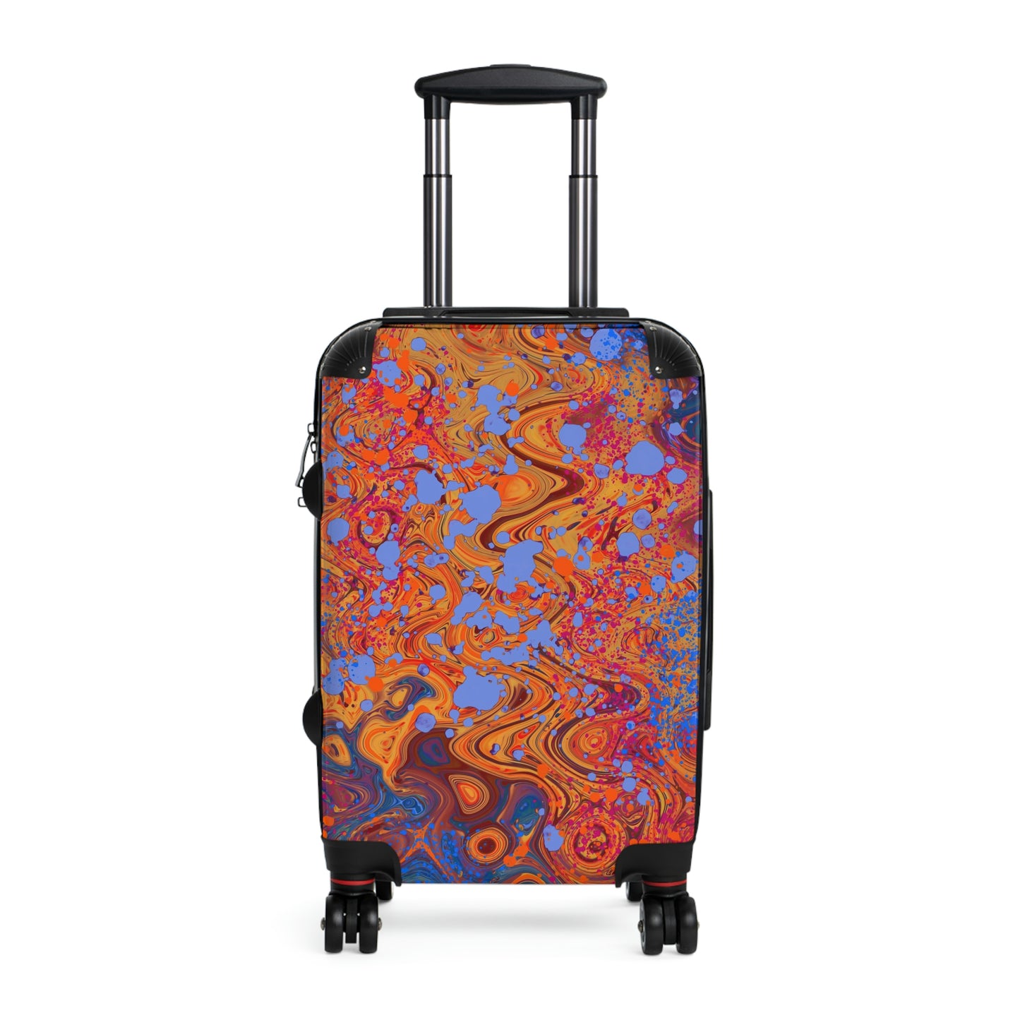Hard Shell Suitcases - Red Swirls