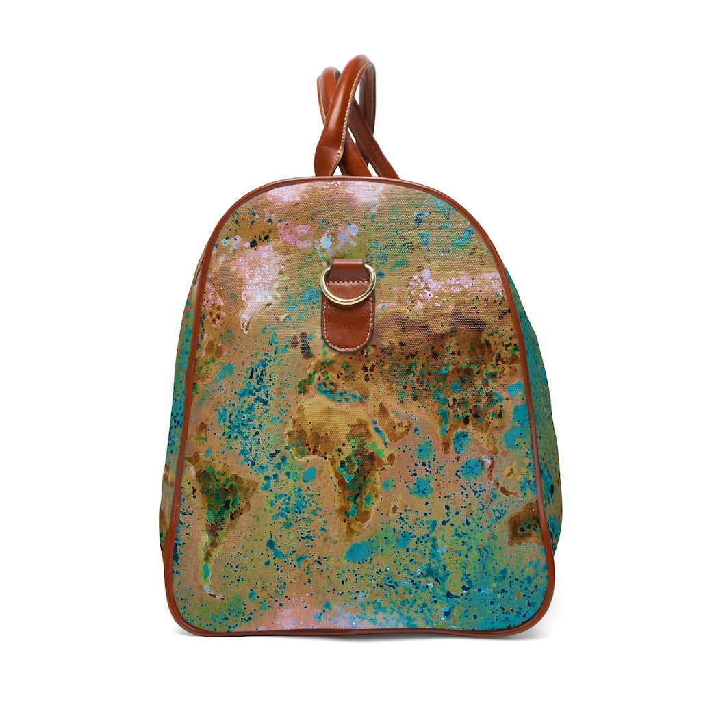 Waterproof Travel Bag - World Map