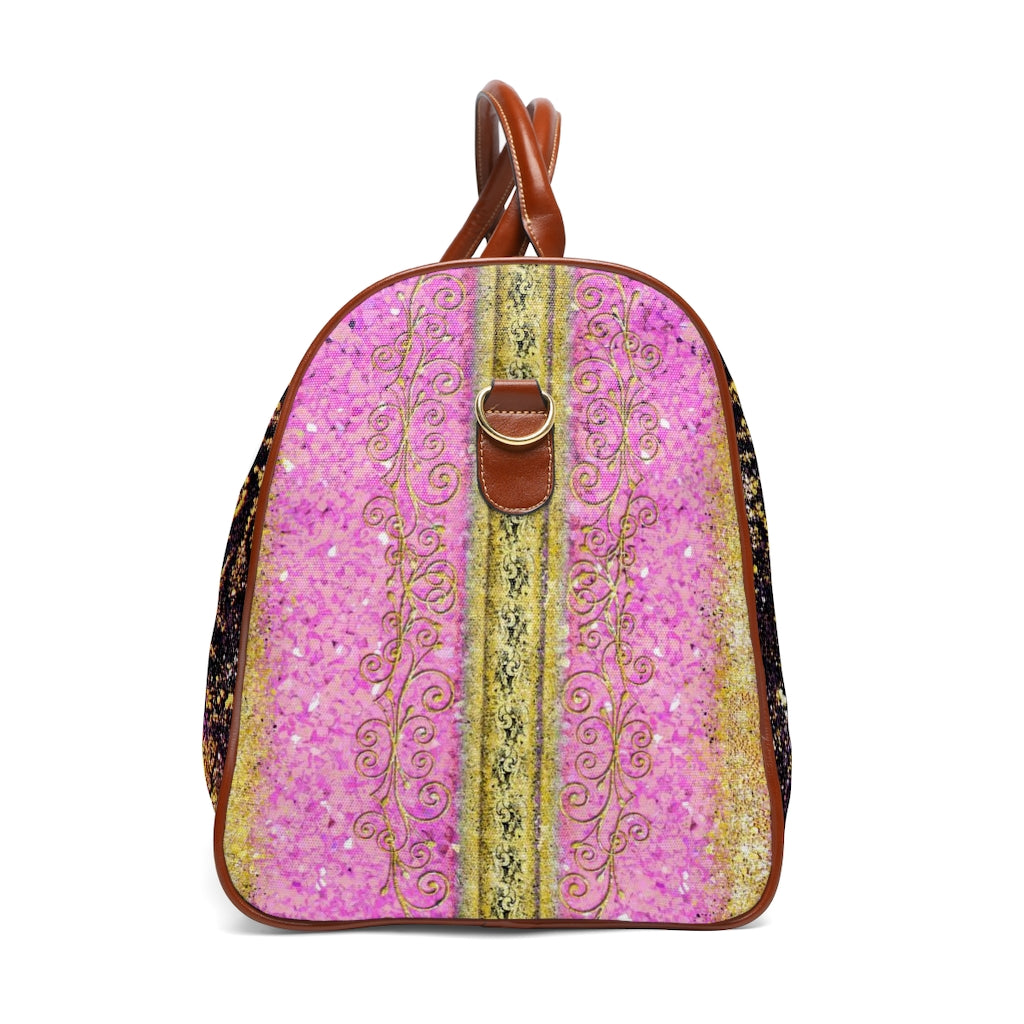 Waterproof Travel Bag - Royal Pink/gold