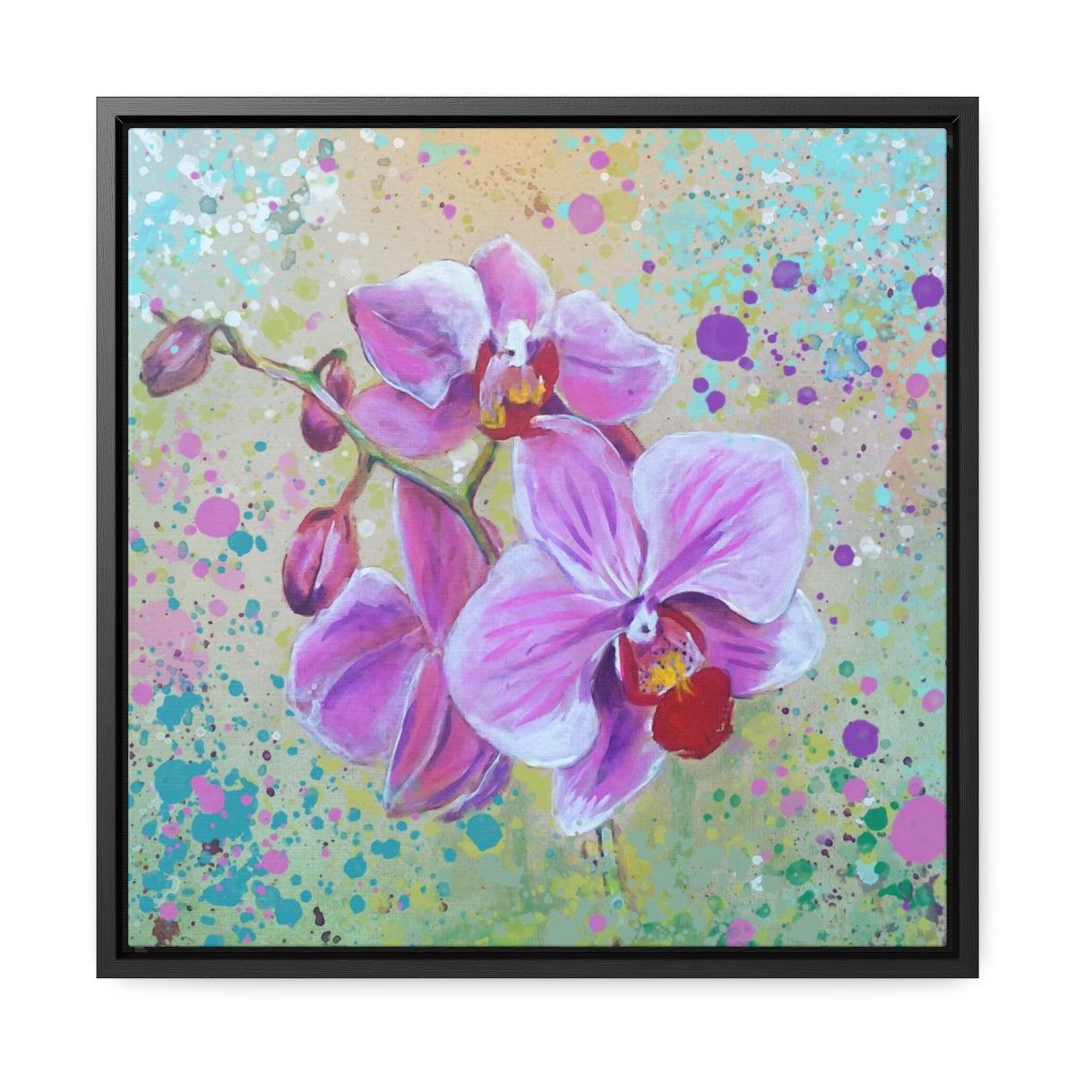 Square Frame Canvas - Pink Orchid