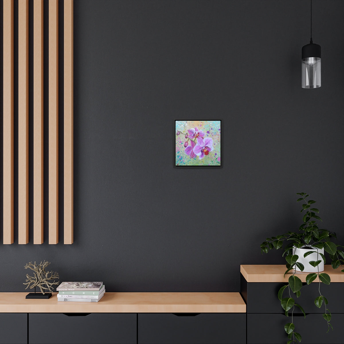 Square Frame Canvas - Pink Orchid