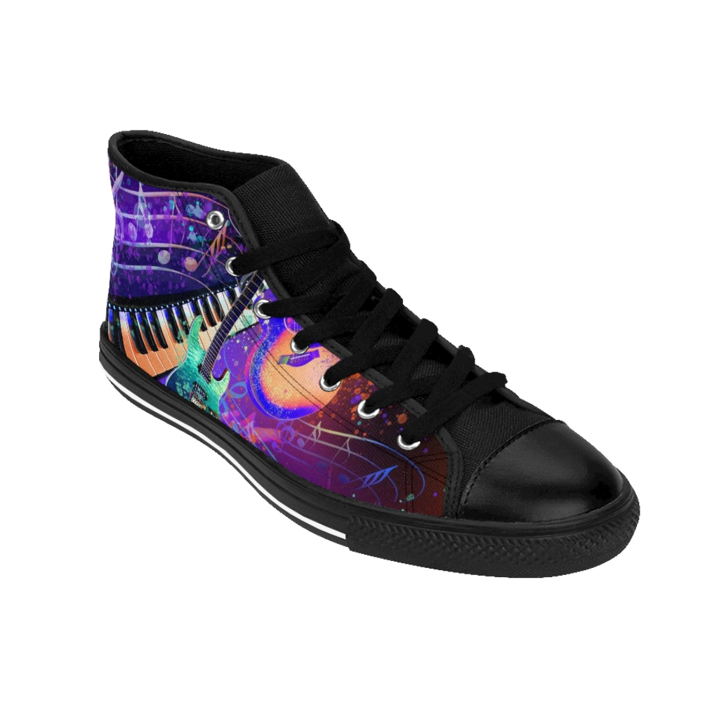 Men's High-top Sneakers -Music 1
