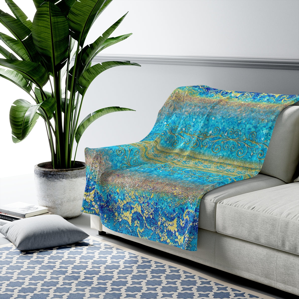 Velveteen Plush Blanket - Royal Blue
