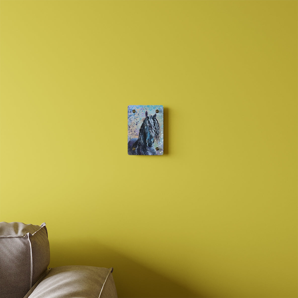 Acrylic Wall Art Panel - Frisian Horse