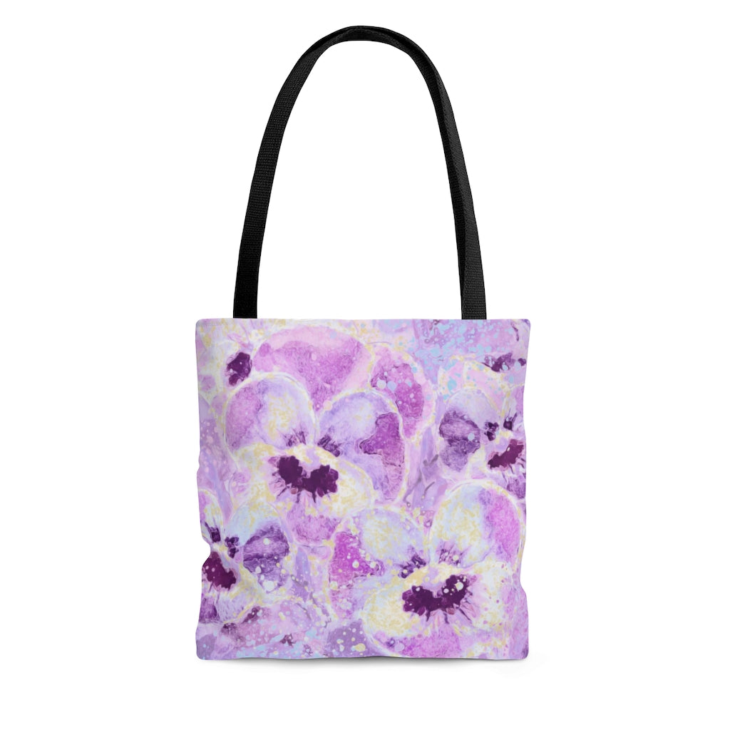Tote Bag - Pansies - Pink Version