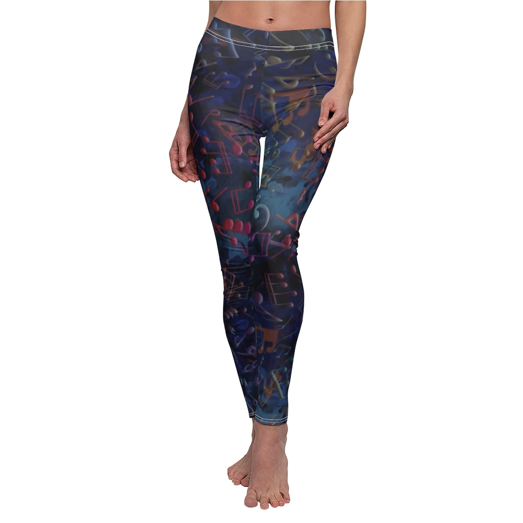Sport & Casual Leggings - Love of Music/Black