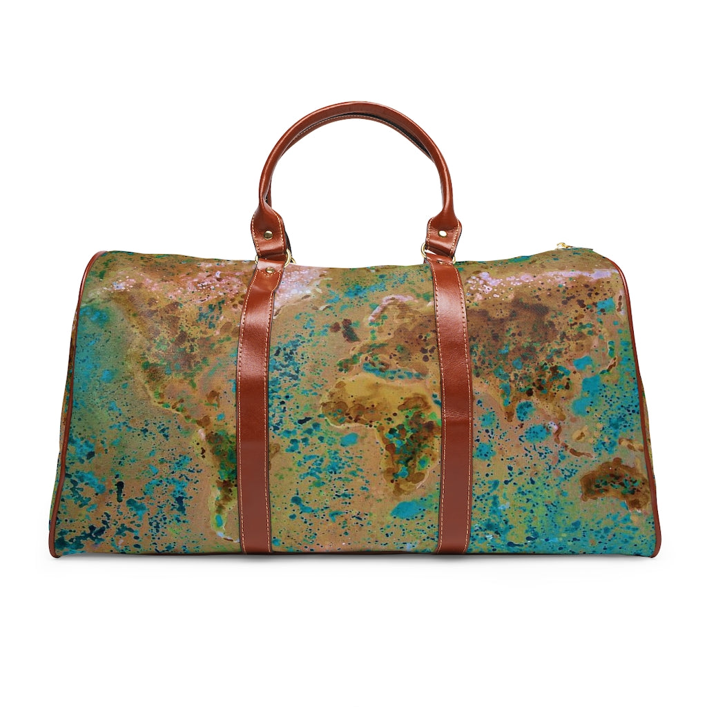 Waterproof Travel Bag - World Map