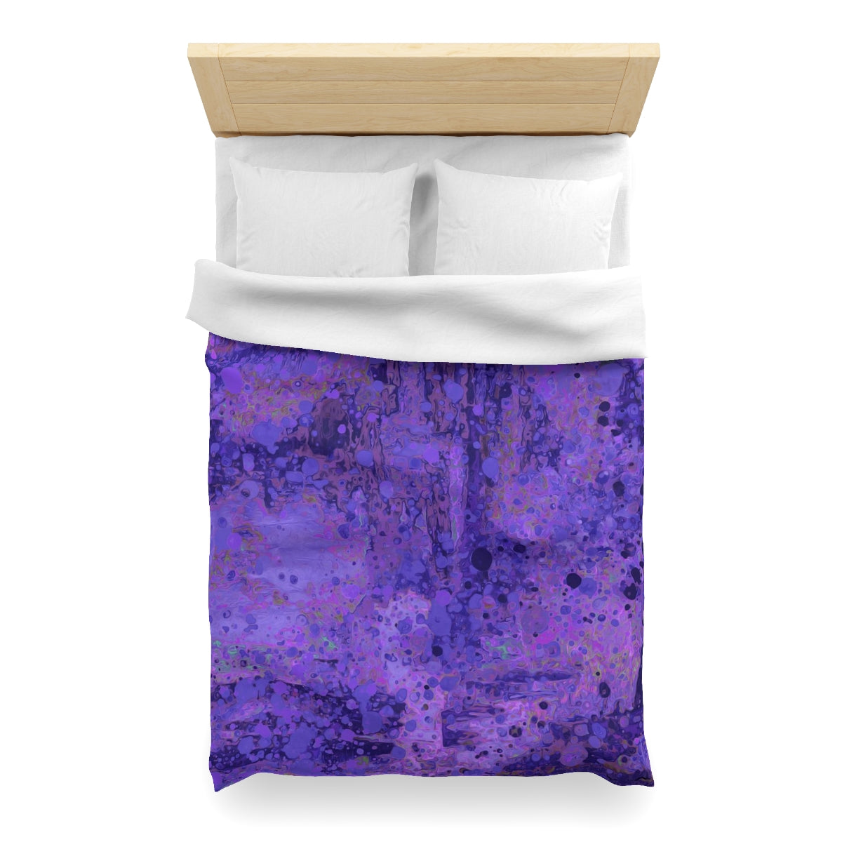 Microfiber Duvet Cover - Happy Splash/Deep Purple