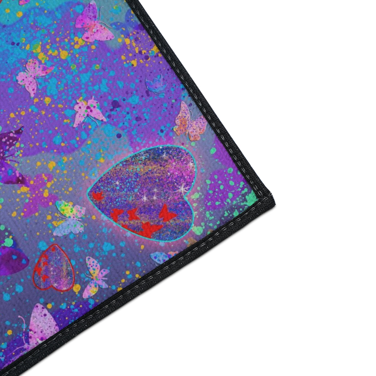 Heavy Duty Floor Mat - Hearts & Butterflies
