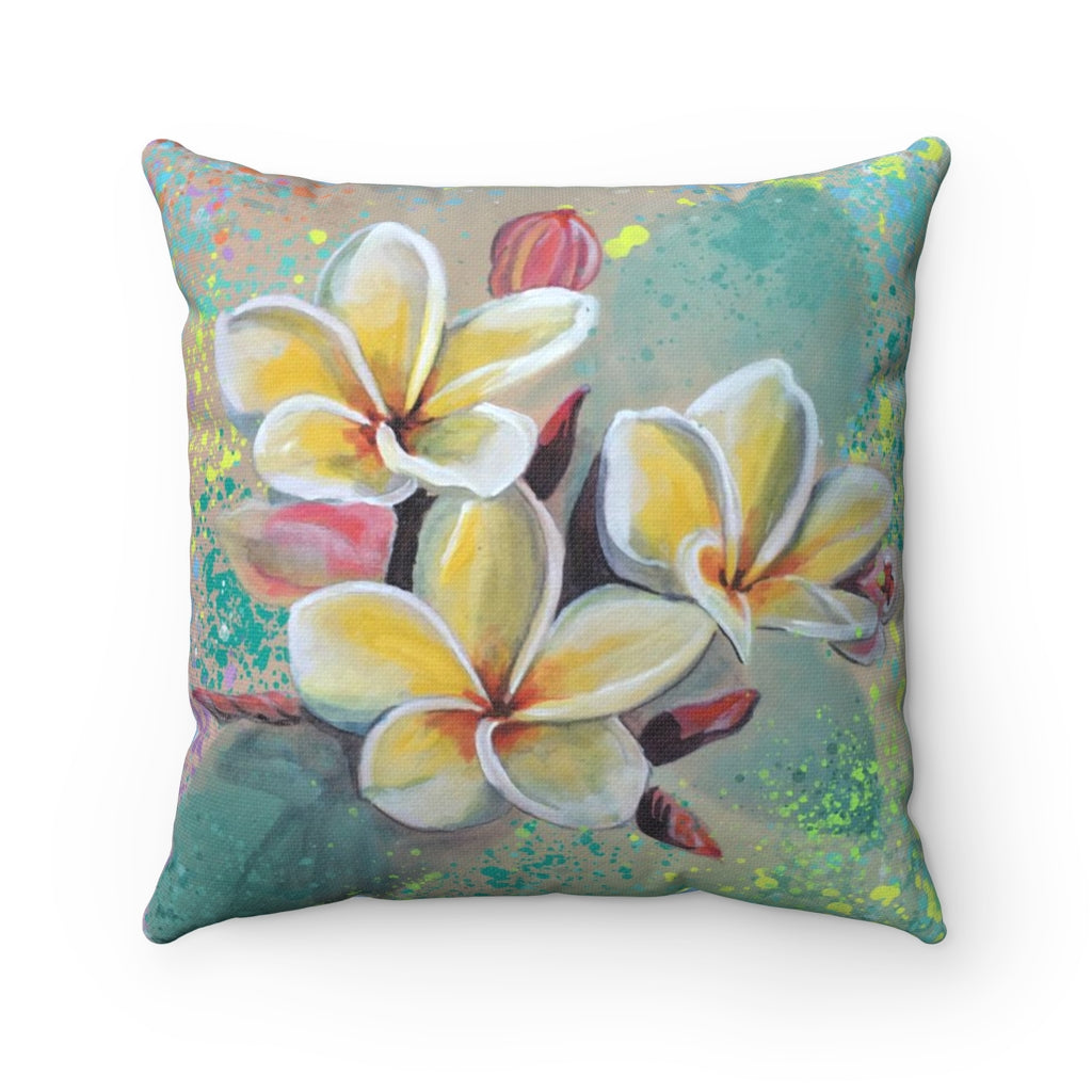Square Pillow - Plumeria