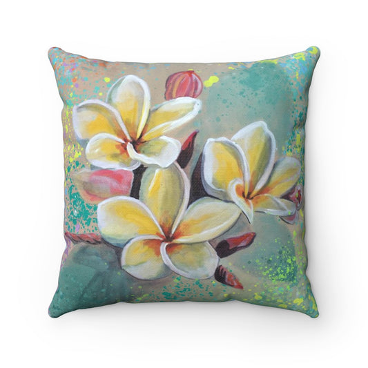 Square Pillow - Plumeria